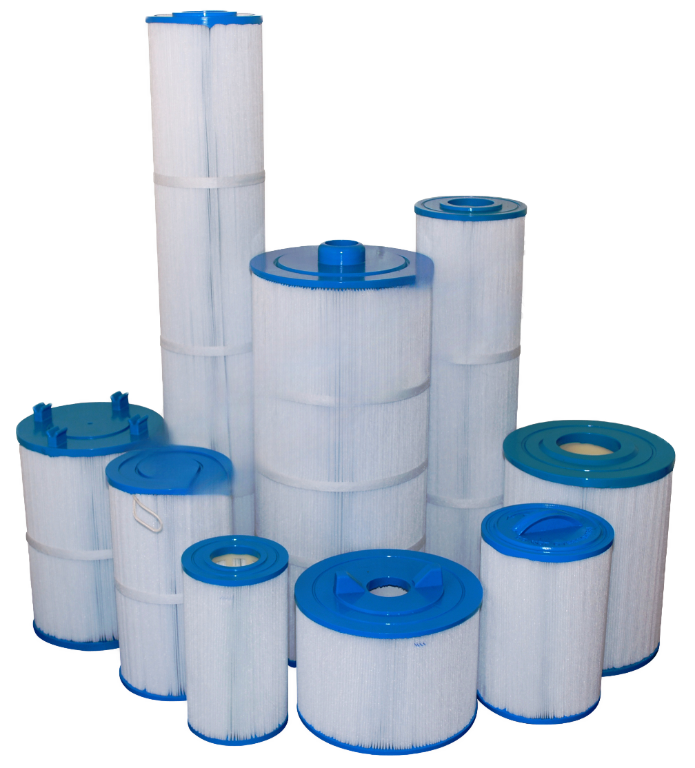 Replacement pleated spa filter cartridges
