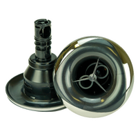 Rising Dragon 4" Large Face Alpha Series Twin Pulse Jet - Graphite Grey / SS - Threaded