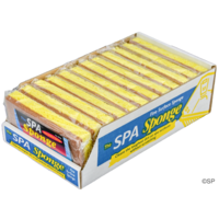 Spa Sponge - double sided crushed walnut spa cleaner pad with foam sponge - 12 unit display pack