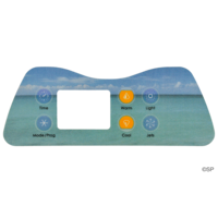Artesian Spas Island series topside touchpad overlay decal 6 button 1 pump