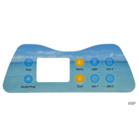Artesian Spas Island series topside touchpad overlay decal - 8 button, 3 pump