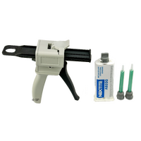 AB200 MMA Plastic Acrylic Weld Adhesive with extra Static Mixer tip & Applicator Gun KIT