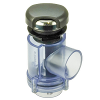 Balboa 1.5" / 40mm 2 Port Crescent 100% Posi-seal On/Off Valve - Charcoal / SS