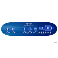 Dimension One Spas Gecko K-42 DJS Touchpad Panel - Blue Overlay Decal