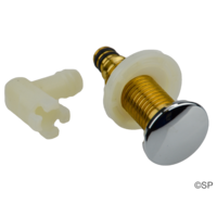 Edgetec Enhance Spa Bath Air Injector - Brass Body - with chrome cap and elbow