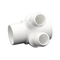 Edgetec 2 port 19mm Side by Side Barb manifold 25mm Socket x 25mm Spigot