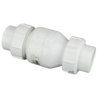 Flow Control ADJUSTABLE Water Bypass Spring Check Valve 2" socket union  1-14 LB adjustable spring