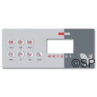 Gecko / Spa Builders k-8 / TSC-8 SEVEN Button Overlay Sticker