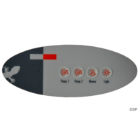 Gecko / Spa Builders TSC-3 Remote 4 button Overlay Sticker