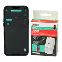 Arlec Grid Connect WiFi Smart Spa Mobile Phone Control Weatherproof Plug In Socket with Energy Meter