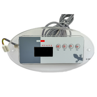 Gecko / Spa Builders TSC-19 / K-19 / Hydroquip Eco-7 Topside Panel - with Oval Placard & Rectangular decal Jets-Light-Up-Down