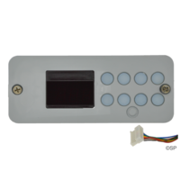 Hydroquip Pentair Gecko K-35 or Eco-3 Panel - 6 button with NO outer lip - to suit shaped placard only
