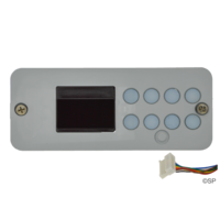 Hydroquip Pentair Gecko K-35 Panel - 6 button with NO outer lip - to suit shaped placard