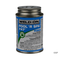 IPS Weld-On 747 Pool 'R Spa Flex Solvent Cement - 1/4 pint/118ml - Blue