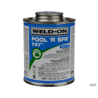 IPS Weld-On 747 Pool 'R Spa Flex Solvent Cement - 1 pint/473ml - Blue