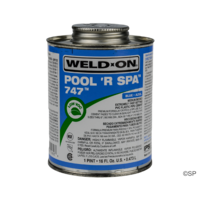 IPS Weld-On 747 Pool 'R Spa Flex Solvent Cement - 1 pint/473ml - Blue