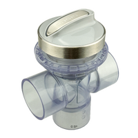 Oasis Spas 2" Diverter Valve - S1 - Clear & SS