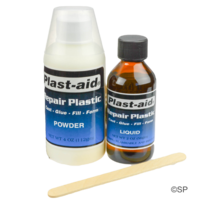 Plast-Aid Two Part Adhesive Sealant Plastic Repair Kit - 6oz / 160g