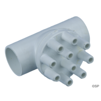 10 port 3/8" Barb Manifold 1" Sockets