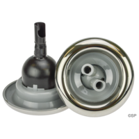 Hurricane Twin Spin Spa Jet - Grey/Stainless Steel