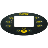 Davey Spaquip Spa Power 800 Touchpad Overlay Decal - Oval