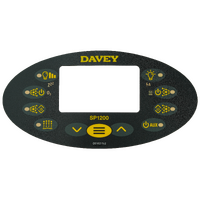 Davey Spaquip Spa Power 1200 Touchpad Overlay Decal - Oval