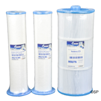 485mm L x 214mm D Sundance Spas Microclean Ultra Filter Assembly - Inner x 2, & Outer Cores
