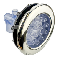 Waterway Master Massage Non Adjustable Jet - Clear with Stainless Steel Escutcheon - THREADED