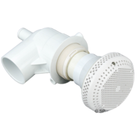 Waterway Plastics Extended Thread 3.5" Hi Flo Suction 1.5" S Elbow for Timber Hot Tubs - 484 lpm rated - White