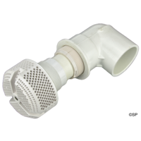 Waterway Extended Thread HOT TUB 3.5" Ultra Hi-Flo Suction - 605 lpm rated with 90 degree ell 2" Socket