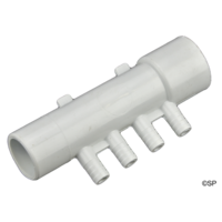 Waterway 4 port 3/8" barbed manifold 1"S x 1"Spg