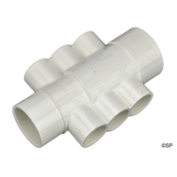 Waterway 1" Manifold 1.5"S/2"Spg x 2"S x 6 Port 1"S