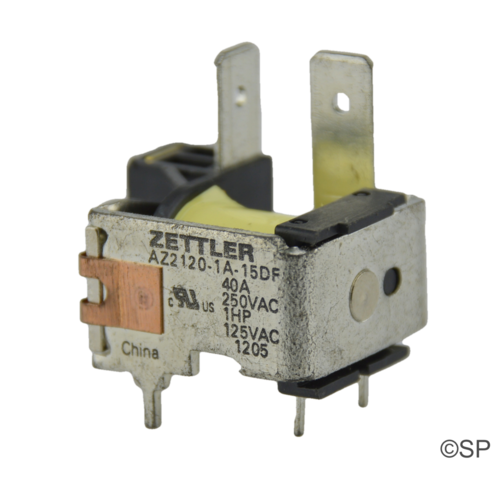 T-90 Type PCB Relay - Zettler AZ2120-1A-15DF, 40A, 15v Coil - Open Style
