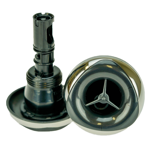 Rising Dragon 2.5" Alpha Series Spinning Jet - Threaded - Graphite Grey/SS