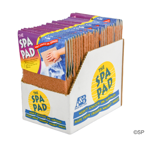 Spa Pad - crushed walnut spa cleaner pad - 25 unit display pack