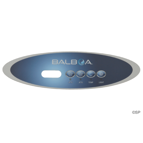 Balboa VL260 4 ButtonOval Topside Panel Overlay Decal Jets/Blower/Temp/Light