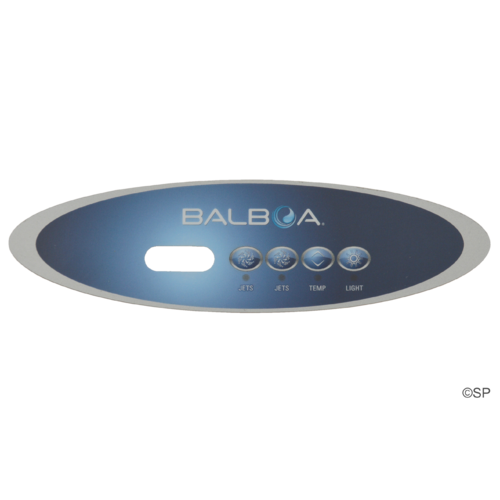 Balboa VL260 4 ButtonOval Topside Panel Overlay Decal Jets/Blower/Temp/Light