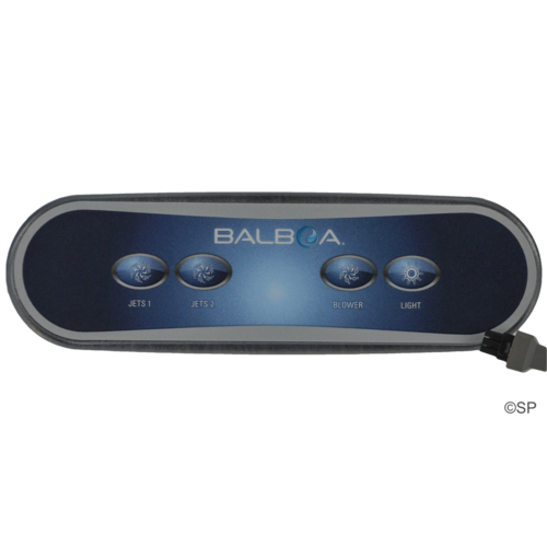 Balboa AX40 4 Button Auxillary Topside Touchpad Panel Jets 1, Jets 2, Blower, Light
