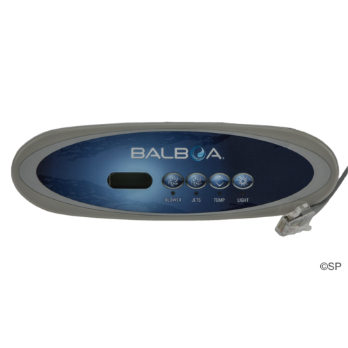 Balboa VL260 4 ButtonOval Topside Panel - LCD - Blower/Jets, Jets, Temp, Light
