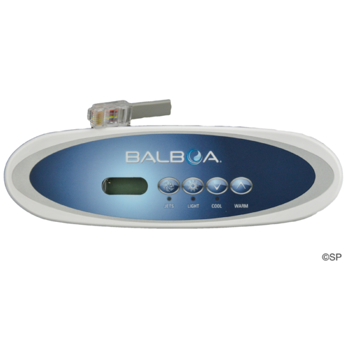 Balboa VL260 4 ButtonOval Topside Panel - LCD -  Jets, Light, Down, Up