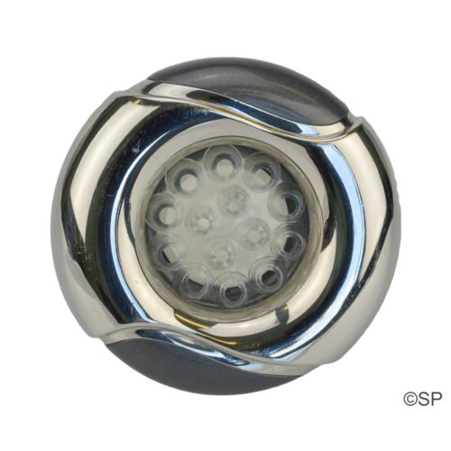 CMP 400 Series 4" typhoon jet internal - massage - Wave Face stainless steel / graphite grey CLEAR for LED