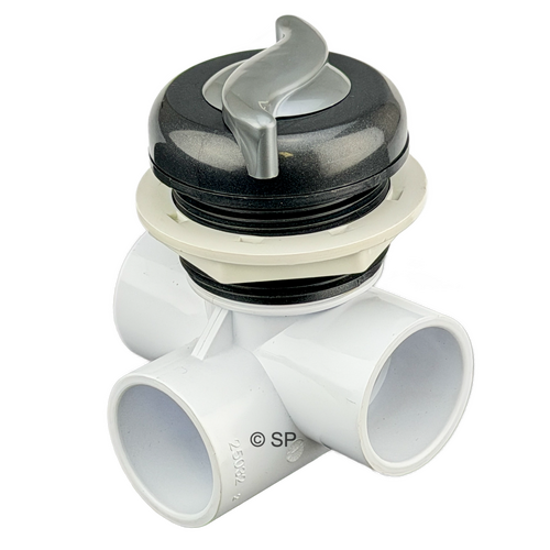 CMP 1" 3 Way Horizontal 100% On/Off Valve - Graphite Grey