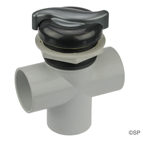 CMP 2"  Diverter Valve - S-Handle Top - Graphite Grey / Silver