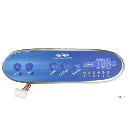 Dimension One Spas Gecko K-42 DJS Touchpad Panel - Blue