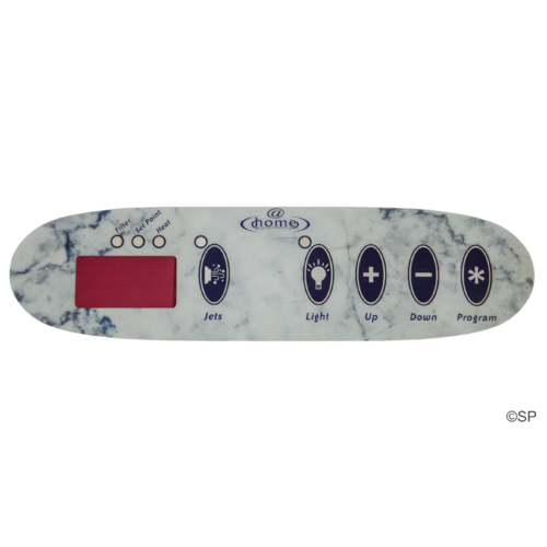 Dimension One Spas @ Home Gecko K-30 Touchpad Panel - 5 button Overlay Decal