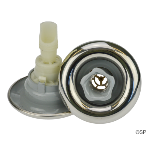 Edgetec Excess 84mm Spa Pool Jet Barrel - Twirl Directional - Stainless Steel