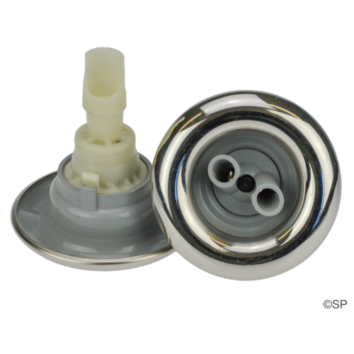 Edgetec Excess 84mm Spa Pool Jet Barrel - Twin Spin - Stainless Steel