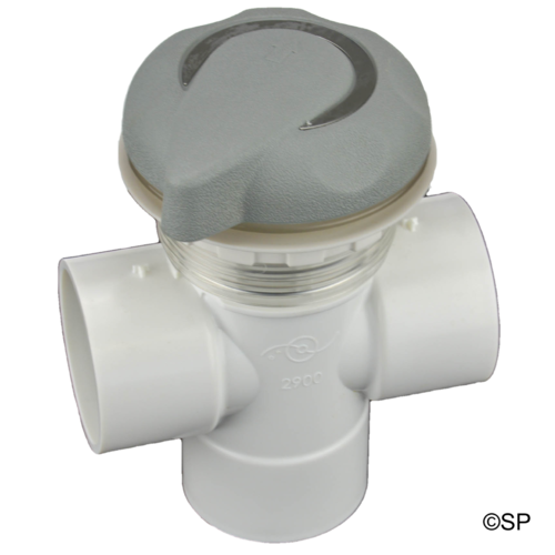 Edgetec 50mm Diverter Valve - Grey w/ Stainless steel insert