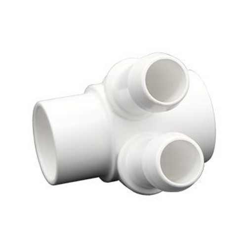 Edgetec 2 port 19mm Side by Side Barb manifold 25mm Socket x 25mm Spigot