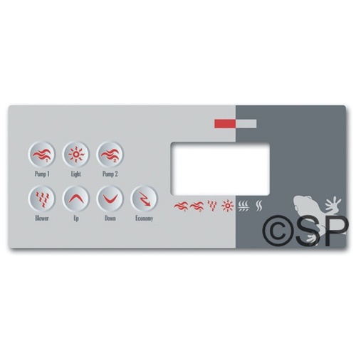 Gecko / Spa Builders k-8 / TSC-8 SEVEN Button Overlay Sticker